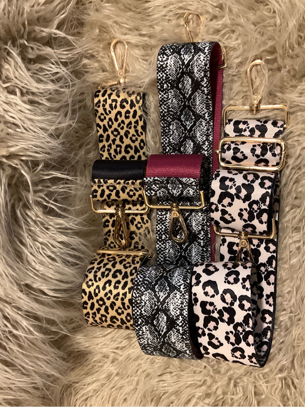 Kedzie Interchangeable Adjustable Interchangeable set of 3 Purse Staps